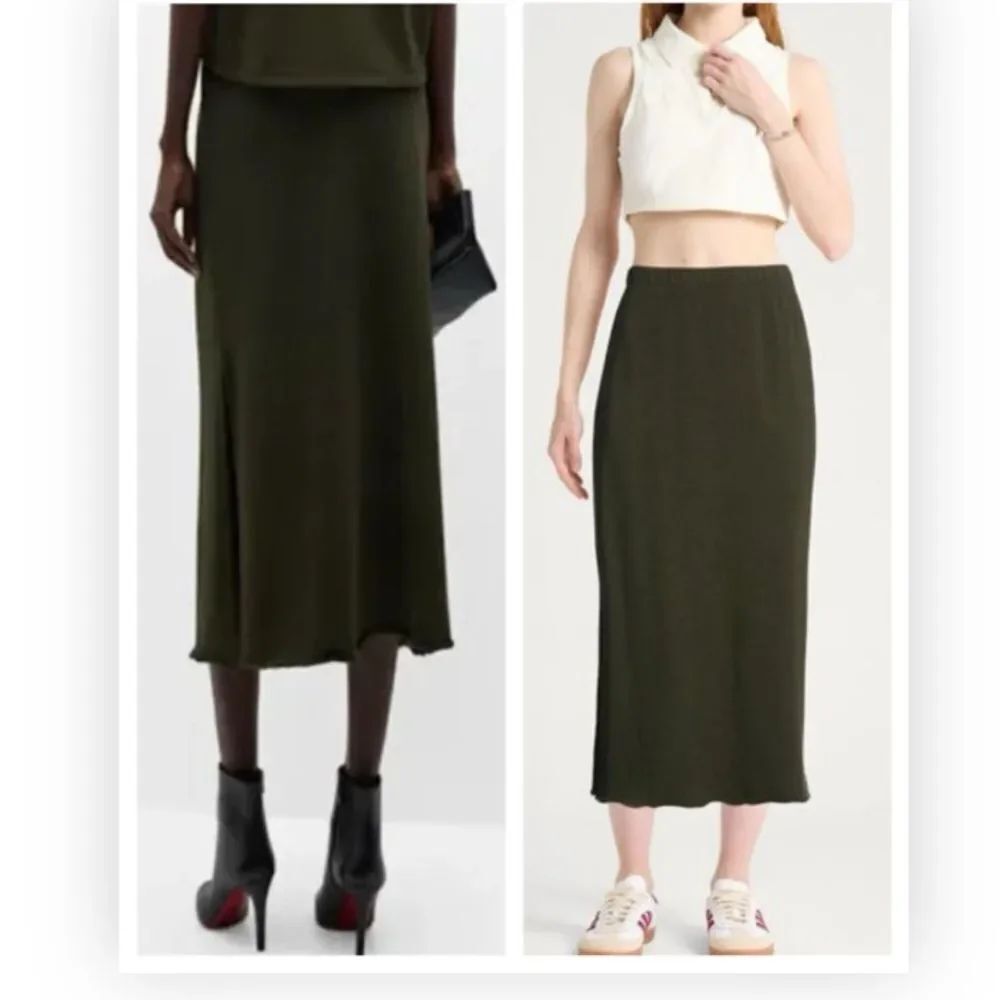 Eileen Fisher Lightweight Organic Cotton French Terry A-Line Skirt NWT $298